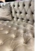 Lura Curved Buttoned Sofa 3 Seater